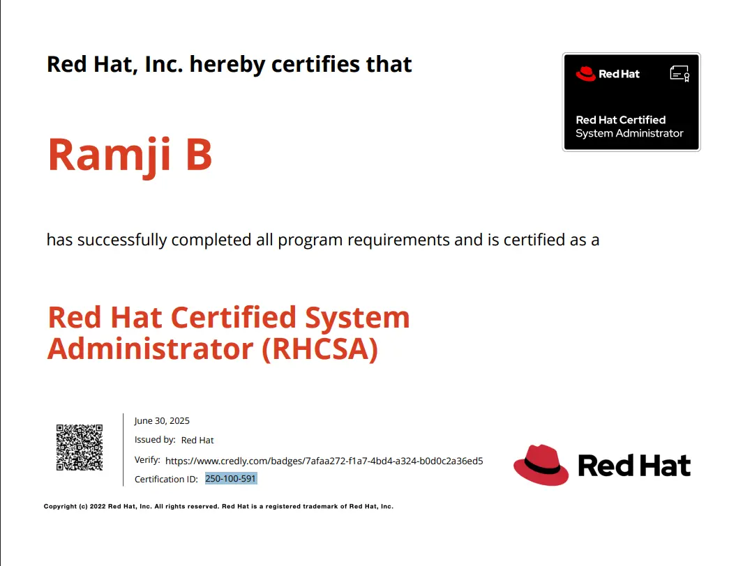 Red Hat Certified System Administrator